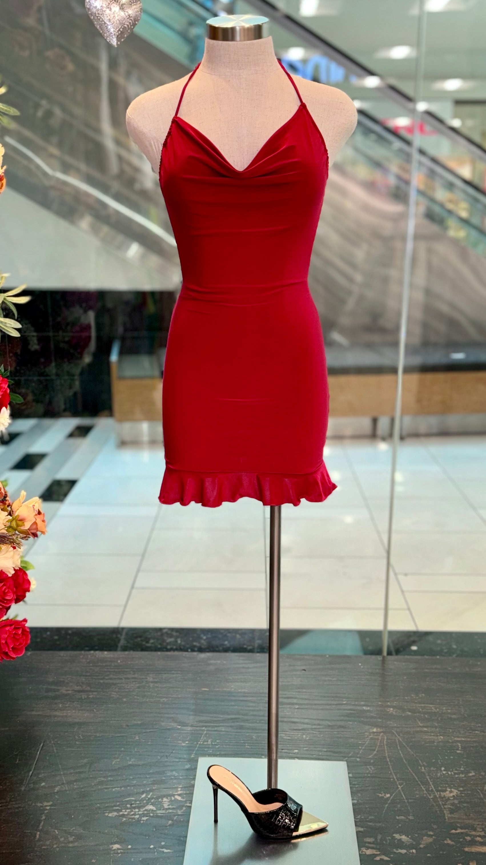 SASSY RUFFLE MINI DRESS
